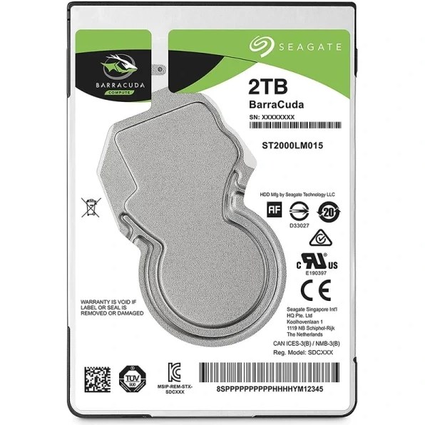هارد اینترنال لپتاپی 2.5 اینچی سیگیت مدل barracuda ظرفیت 2 ترابایت ST2000LM015